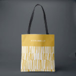 Bolsa Tote Um presente personalizado com padrão de abstrato m<br><div class="desc">Bolsa de presente personalizado com padrão abstrato moderno amarelo</div>