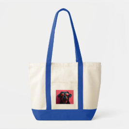 Bolsa Tote Um rottweiler maneiro com óculos de sol