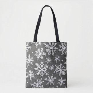 Bolsa Tote um saco com um padrão de floco de neve