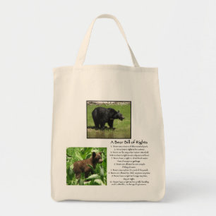 Bolsa Tote Um saco da Declaração de Direitos do urso