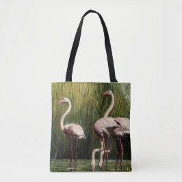 Bolsa Tote Um Saco de Toia Flamingo Rosa Vintage