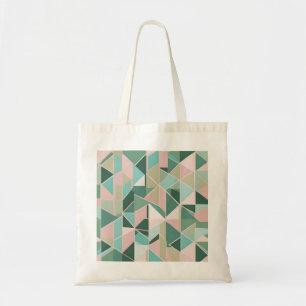 Bolsa Tote Um saco de toques com padrões geométricos minimali