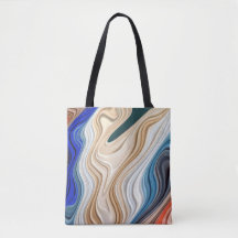 Um saco vibrante e colorido de tecido