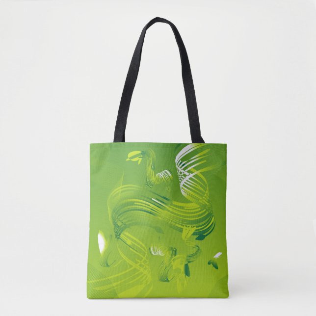 Bolsa Tote Um Sentido de Saco Verde - Estilo Calmo, Criativo (Frente)