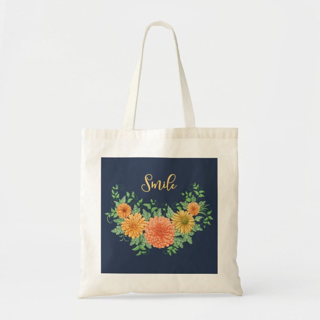 Bolsa Tote Um sorriso nas flores (Frente)