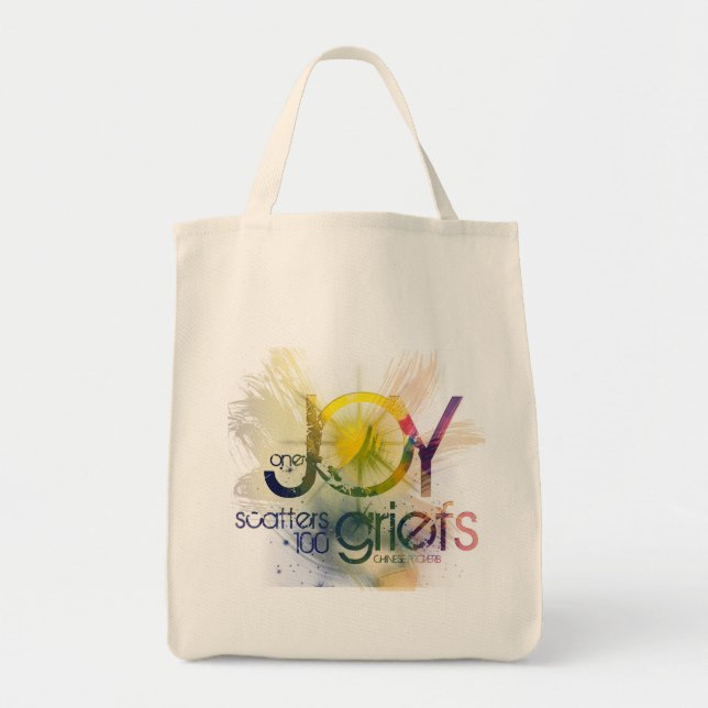 Bolsa Tote uma alegria dispersa cem sofrimentos (Frente)
