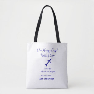 Bolsa Tote Uma aventura de vamos feliz começa a co-casamento