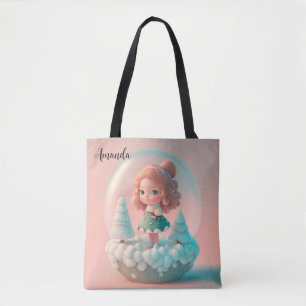 Bolsa Tote Uma boneca engraçada numa nuvem