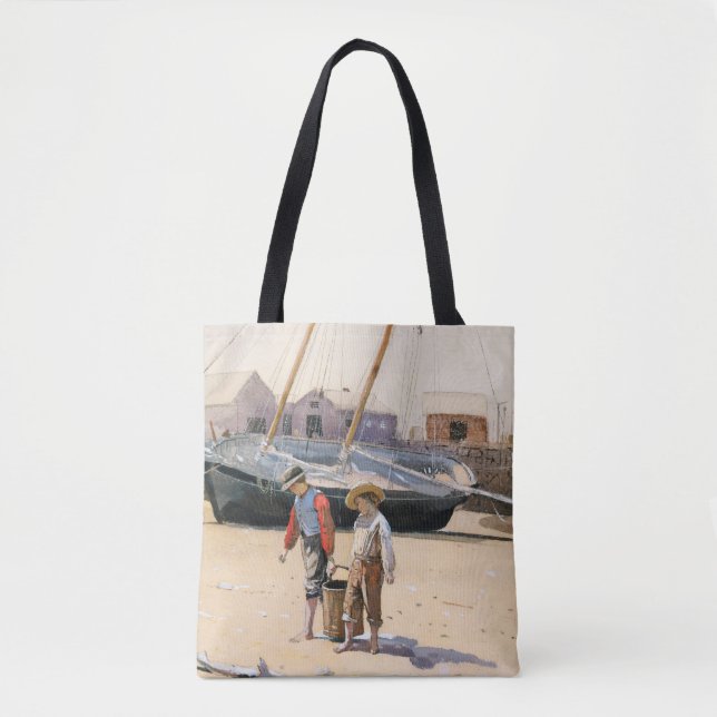 Bolsa Tote Uma cesta de amêijoas | Winslow Homer (Frente)