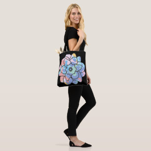 Bolsa Tote Uma flor feita de manchas de tinta