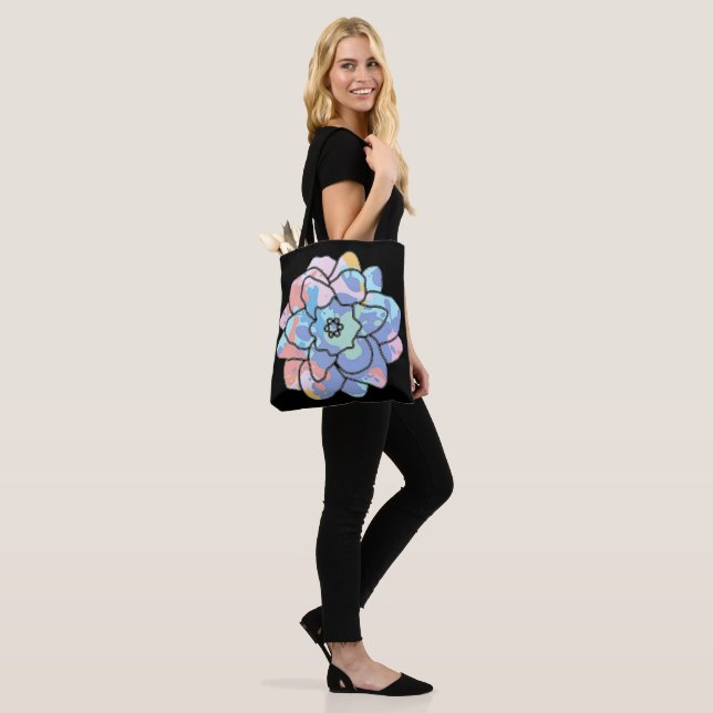Bolsa Tote Uma flor feita de manchas de tinta (No(a) Modelo)