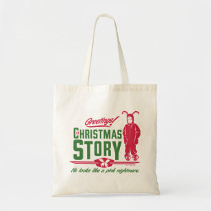 Bolsa Tote Uma história de Natal Parece um Pesadelo Rosa