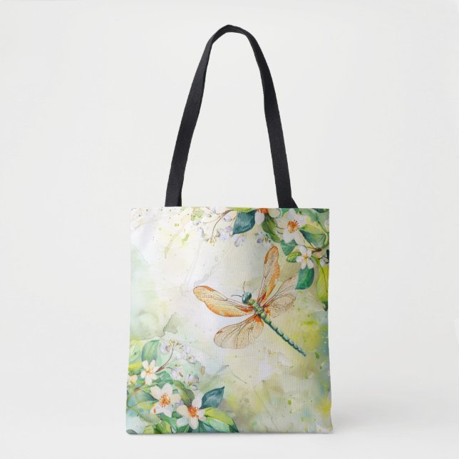 Bolsa Tote Uma Libélula de Primavera (Frente)