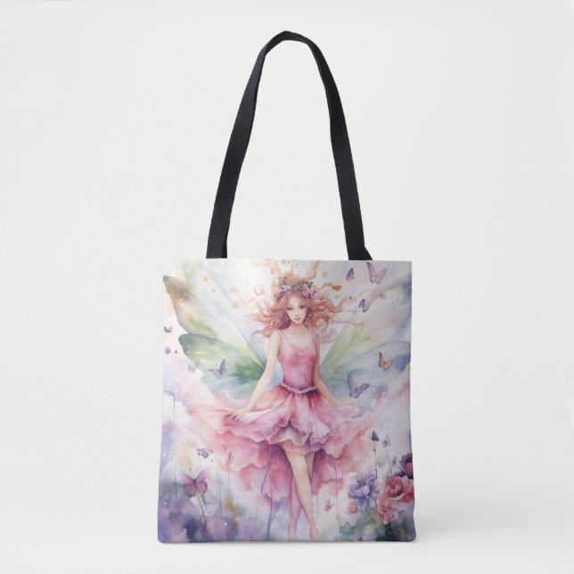 Bolsa Tote Uma Linda Fada da Primavera (Frente)