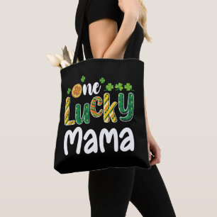 Bolsa Tote Uma Mamãe Sortuda Família Combinando Roupas de Dia