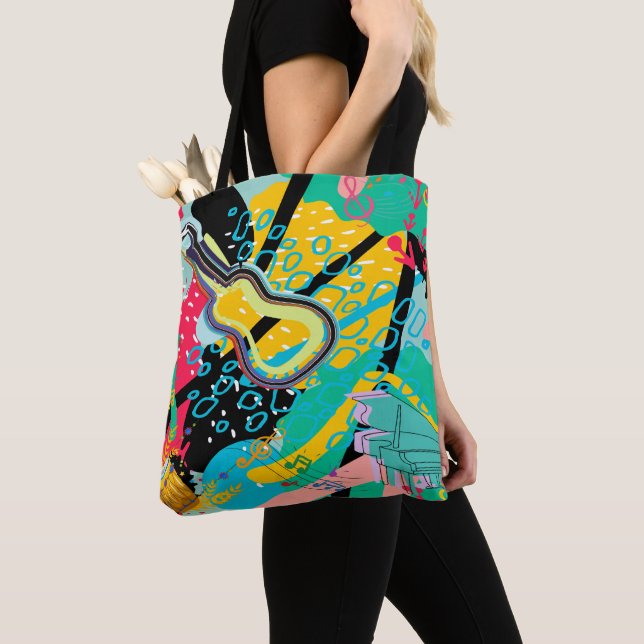Bolsa Tote Uma Mistura Musical Abstrato (Close Up)