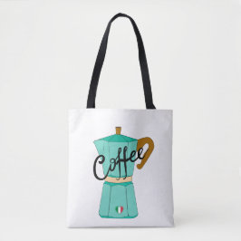 Bolsa Tote Uma moka de café italiana