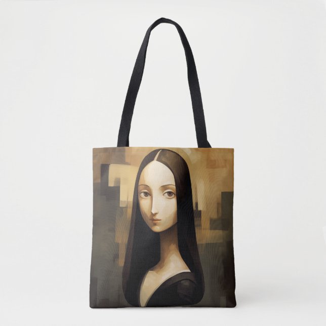 Bolsa Tote Uma Mona Lisa reimaginou, um clássico, mas também  (Frente)