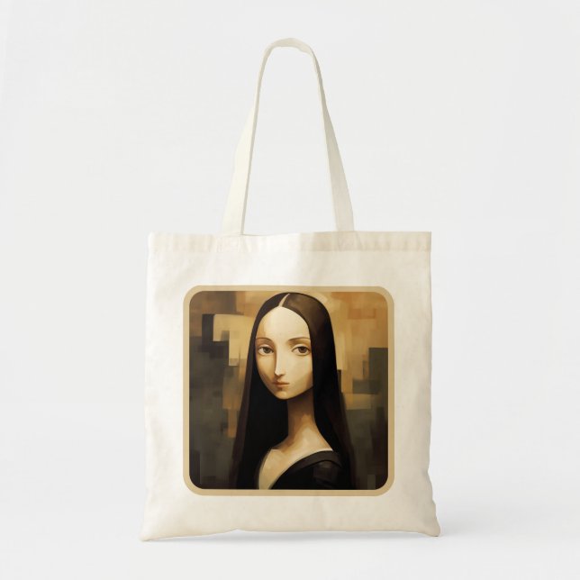 Bolsa Tote Uma Mona Lisa reimaginou, um clássico, mas também  (Frente)
