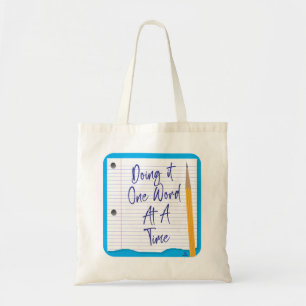 Bolsa Tote Uma Palavra de cada Vez Engraçada Arte de Autor