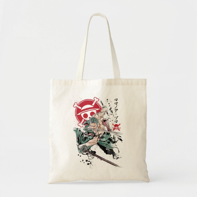 Bolsa Tote Uma peça - Roronoa Zoro Clássico (Frente)