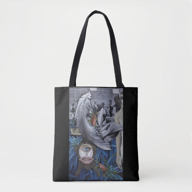 Bolsa Tote "Uma sacola da pena e de uma escala" (Frente)