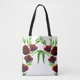 Bolsa Tote Uma sacola floral acrílica do curso