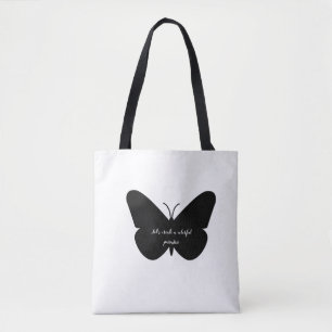 Bolsa Tote Uma simples citação em uma simples borboleta