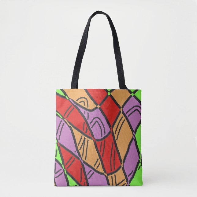 Bolsa Tote Uma tendência vibrante de design clássico de múlti (Frente)