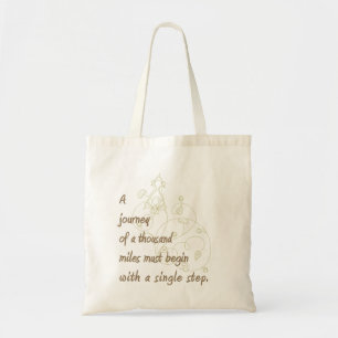 Bolsa Tote "Uma viagem…" Provérbio do zen