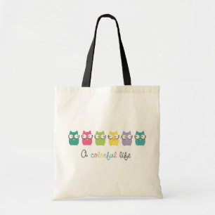Bolsa Tote Uma vida colorida (horizontal com escrita