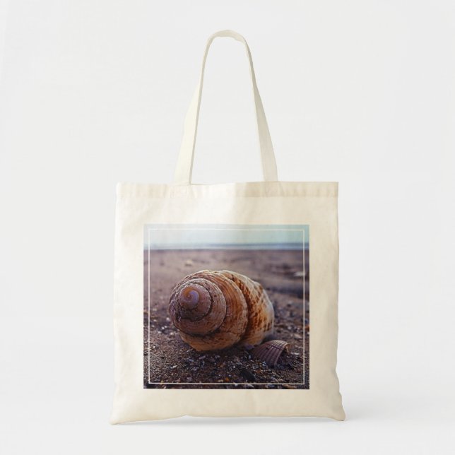 Bolsa Tote Uma vista macro de Shell espiral (Frente)