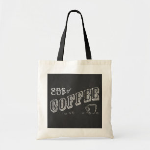 Bolsa Tote uma xícara de café CHALK ART