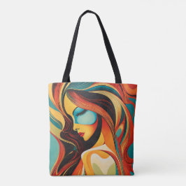 Bolsa Tote Un beau portrait abstrait