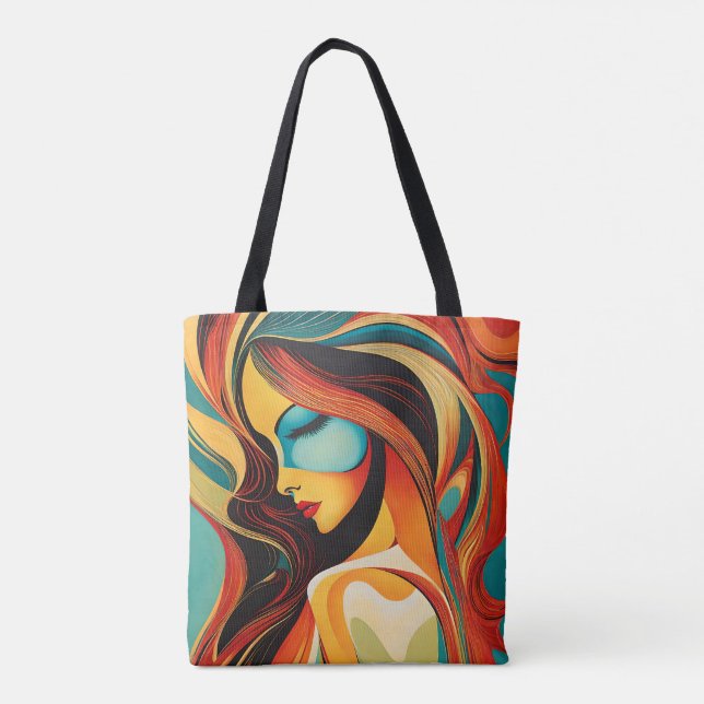 Bolsa Tote Un beau portrait abstrait (Verso)