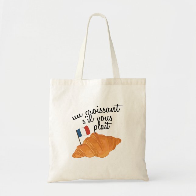 Bolsa Tote Un Croissant S'il Vous Plait - Comida Francesa (Frente)