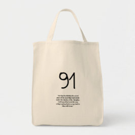 Bolsa Tote Under His Wings Psalm 91 Grocery Bag