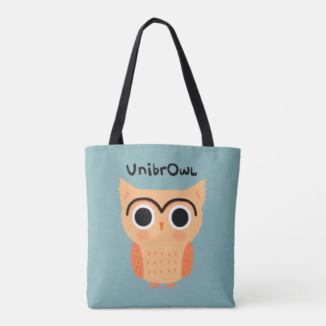 Bolsa Tote UnibrOwl Unibrow Owl | Coruja Engraçada (Verso)