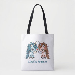 Bolsa Tote Unicorn Besties para Sempre