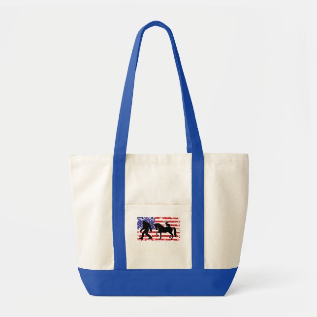 Bolsa Tote Unicorn, Jackalope, Bigfoot and the American Flag (Frente)