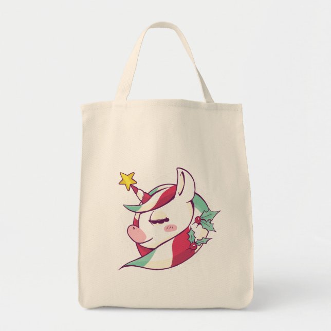 Bolsa Tote Unicorn Natal (Frente)