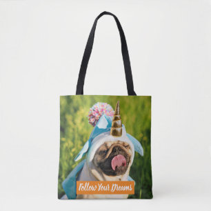 Bolsa Tote Unicorn Pug