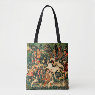 Bolsa Tote Unicorn Tapestries defende Caça