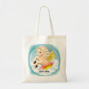 Bolsa Tote Unicórnio Arco-Íris Bebê