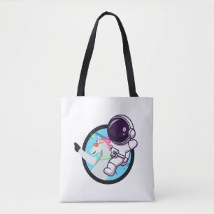 Bolsa Tote unicórnio astronauta