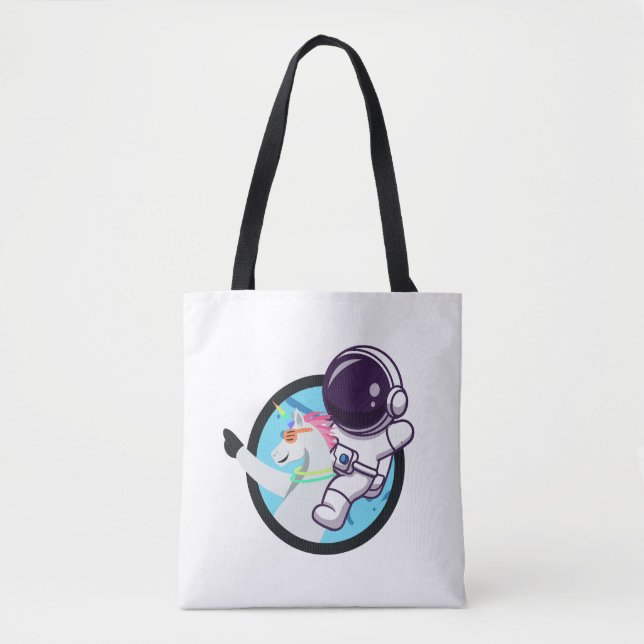 Bolsa Tote unicórnio astronauta (Frente)