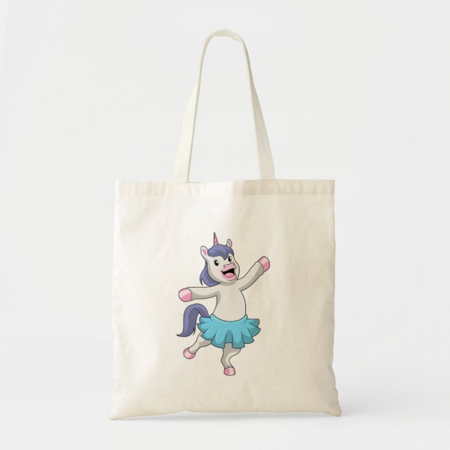 Bolsa Tote Unicórnio como Ballerina no Balé (Frente)