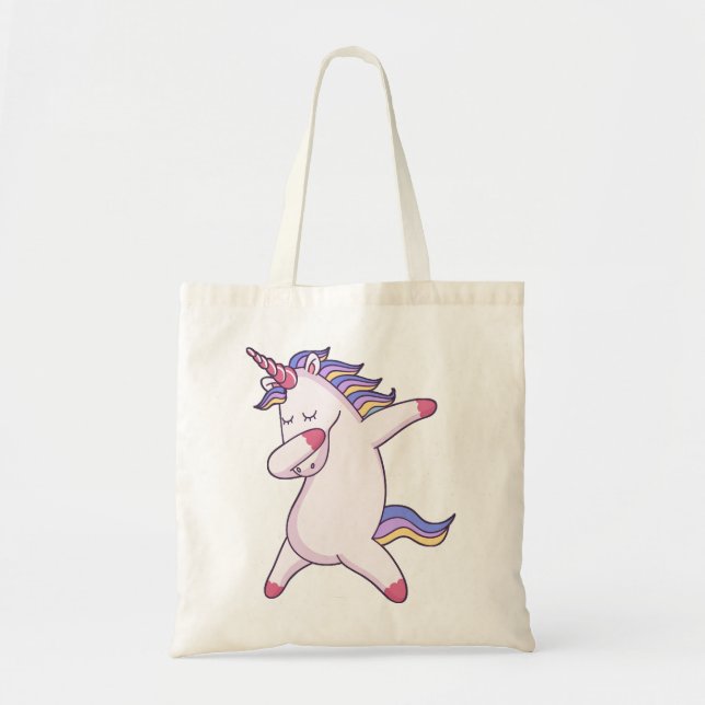 Bolsa Tote Unicórnio de toque ligeiro (Frente)
