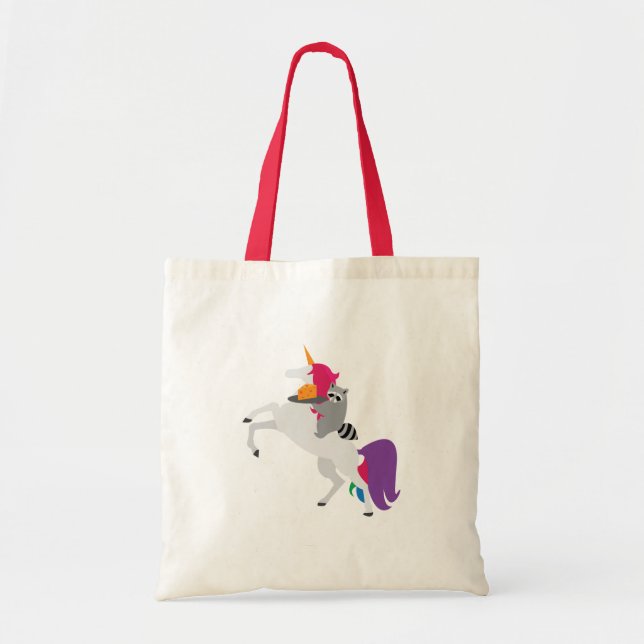 Bolsa Tote Unicórnio e guaxinim (Frente)