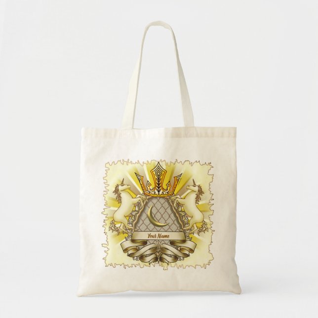 Bolsa Tote Unicórnio Escudo da Coroa (Frente)